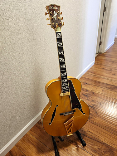 D'Angelico Excel Style B Archtop Acoustic-Electric 6-String Natural Hard Case