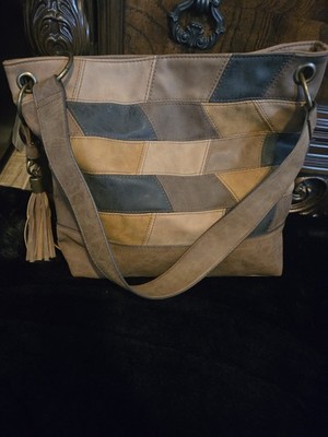 American Eagle By Payless Colorblock Shoulder Bag Tassel Mag
