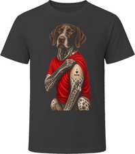 German Shorthaired Pointer Dog I Love Mom Tattoo Dog Lover Gift T Shirt