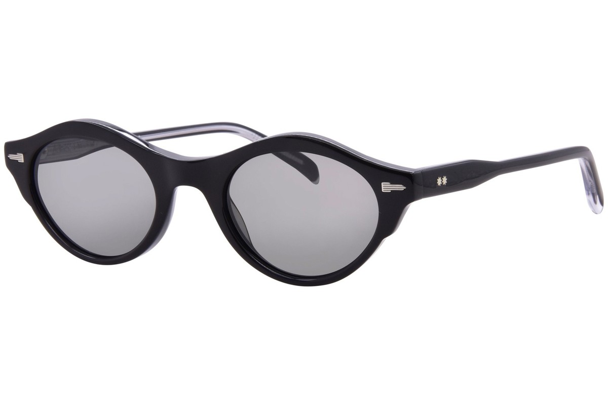 Tejesta Araki TJAK-PNO23 Sunglasses Piano Black/Silver/Black Oval
