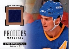 2015-16 Upper Deck Portfolio Profiles Material #PMDH Dale Hawerchuk C Jersey HKY