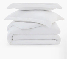 Bedsure Ultra Soft Hypoallergenic Duvet Cover Set White Oversized Queen