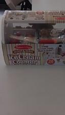 Melissa  Doug Wooden Ice Cream Counter Pretend Play Set 28 Pieces Ages 3 