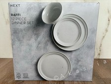 Next 12 Piece Light Grey Raffi Speckle Dinner Set rrp £65.
