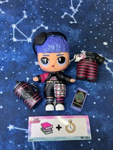 Rare LOL Surprise Midnight Kid Boy Doll w Accessories & Extra Outfit L.O.L. HTF