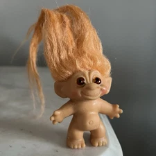 Vintage 1964 DAM  Troll Long Hair Amber Eyes 3in