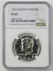 1964 Kennedy Half Dollar "Accented Hair" NGC Gem Proof 65