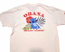 Stance The Crew M Short Sleeve Crew Neck White Stitch Ohana Graphic T-shirt
