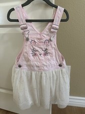 Osh Kosh B Gosh Bunn Skirt Overalls with Sparkle Skirt Tail size 4