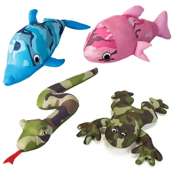 Grriggles Dog Blue Camo Dolphin Toy Toys Puppy Comfort 14" Large Tug Fetch New - Image 3 of 3