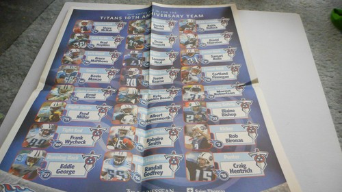 2008 Tennessee Titans 10th Anniversary Poster Jeff Fisher - Picture 2 of 2