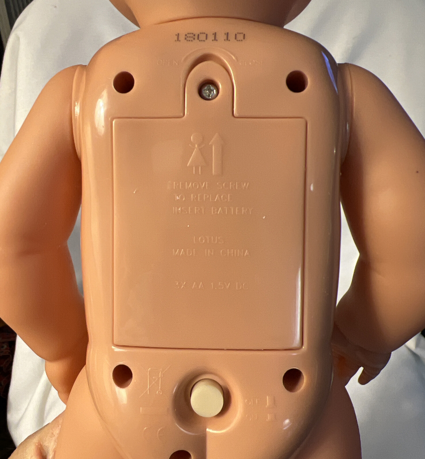 Vintage LOTUS Gender Neutral BABY DOLL LAUGHS CRY DRINKS WETS 15"