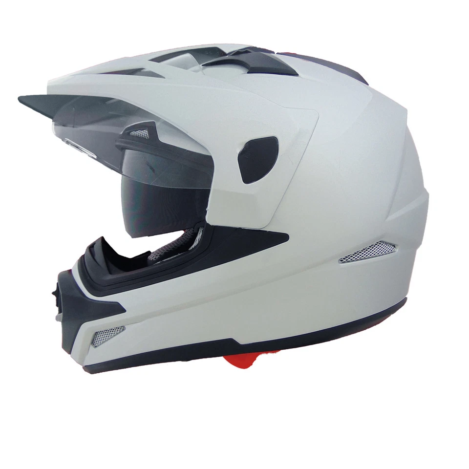 Casco Vega Crosstour Doble Deportivo Plateado con Visera Desplegable Adulto XS Foto 2 de 4
