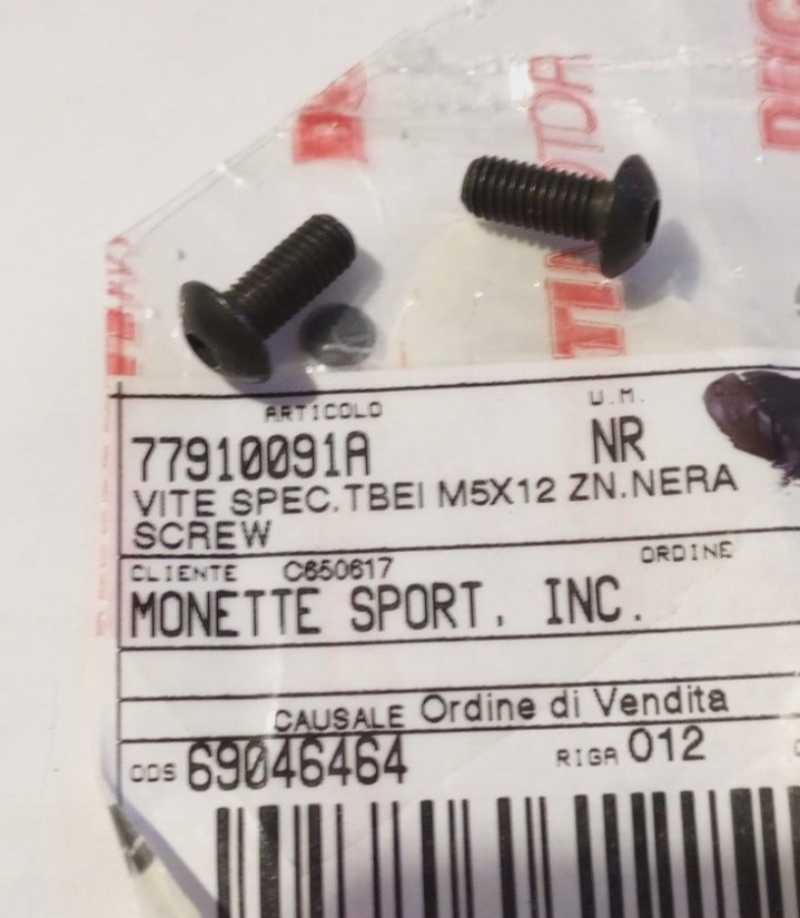 Ducati Screw M5X12 NOS 77910091A Qty. 2 (L-8886) | eBay