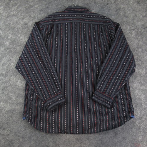 Structure Shirt Mens XXL 2XL Blue Striped Long Sleeve Button Up Cotton Casual - Picture 8 of 14