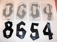 Old School DYNO D-Force BMX Black Number Plate Numbers 10 Pack 4, 5, 6, 8