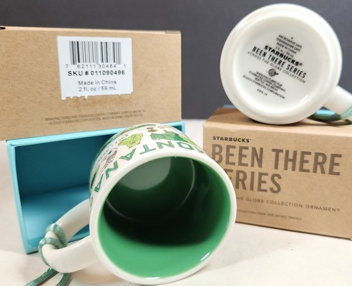 Starbucks Set of 2 Montana BEEN THERE SERIES 2 oz Ornament Espresso Cup NIB - Picture 5 of 11