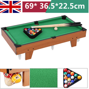 Kids Mini Desktop Pool Table Set Snooker Billiard Table Tabletop
