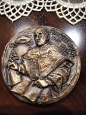 Rara medaglia di bronzo Cardinale Angelo Maj-Lions Bergamaschi autore Aiolfi