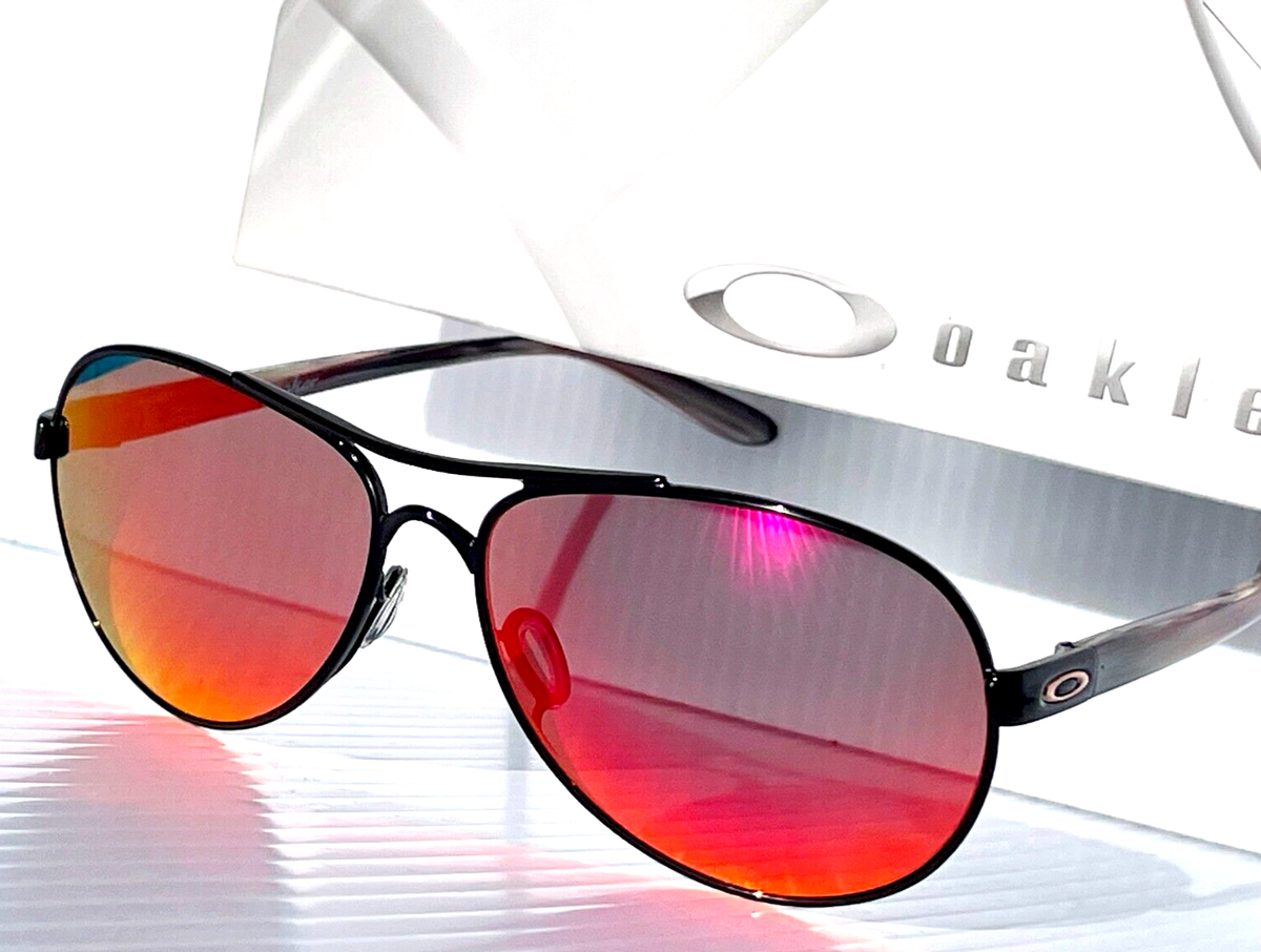 NEW Oakley TIE BREAKER Shiny Black POLARIZED Galaxy Magenta