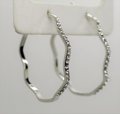 C231 CLASSIC ZIGZAG CHIC DESIGN 2.5 INCH CLEAR CUBIC ZIRCON
