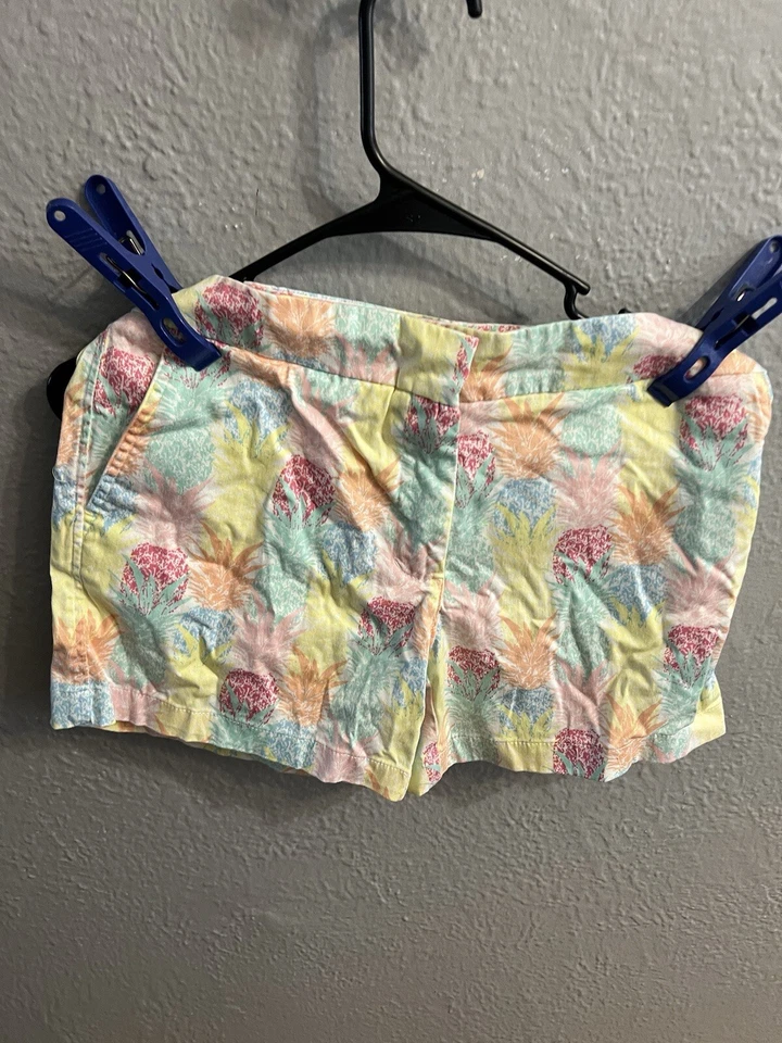 Pantalones Cortos Chinos Cynthia Rowley Mujer Estampado Piña Talla 4 Foto 4 de 4