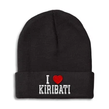 Beanies for Men I Love Kiribati I Love Winter Hats for Women Acrylic Skull Cap