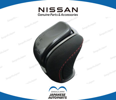 NISSAN Genuine OEM GT-R R35 2016-2020 Black Edition Red Stitch Shift Knob Assy