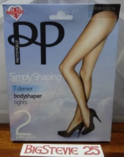 Pretty Polly Body Shaper Tights Twin Pack  7 D Matt Illusion Size M FREE P&P