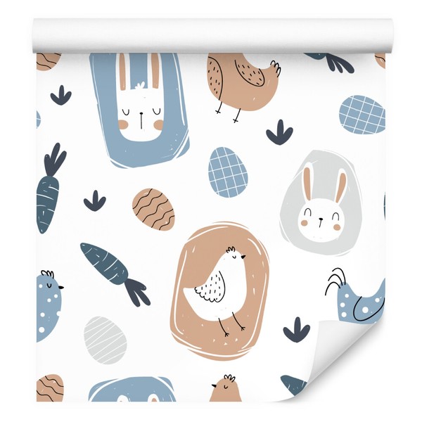 10M Vlies Tapete Kinderzimmer VöGel Kaninchen Tiere Natur XXL-53 2748-image