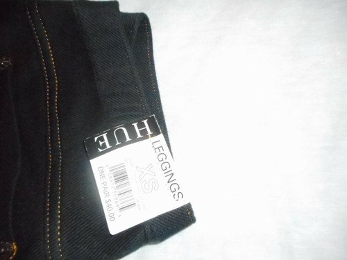 N/W/T Hue Original Jeans Solid Black Color Leggings extra small - Picture 3 of 12