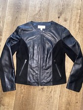 The White Company Black Leather Jacket - Brand New And Never Worn