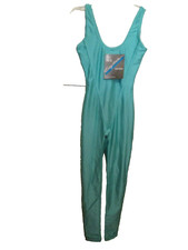 VTG Baryshnikov Bodywear 1-Pc Dance Exercise Bodysuit Mint Green Stretch Size S