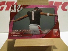 2024 Donruss Elite NFL Football Pink Ja'Marr Chase Field Vision Card #8
