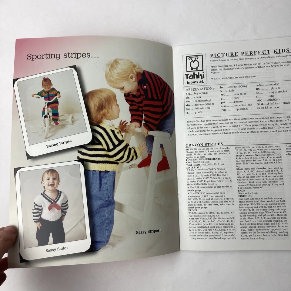 Tahki Picture Perfect Kids Pattern Crayon Stripes Dress Party Dress Sweater Stri - Image 3 of 3