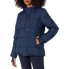 Womens Hooded Coat Xl Navy Padded Warm Jacket Amazon Essentials