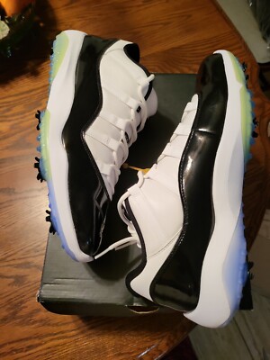 Nike Jordan XI Golf Shoes White/Black/Volt DS NIB 2018 Nike Air Jordan 11 Golf White Black-Volt AQ0963  main image 3
