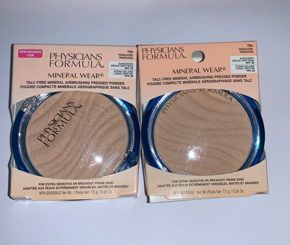 2X Physicians Formula MINERAL WEAR Talc Free Mineral Pressed Powder~TRANSLUCENT - Image 2 of 3