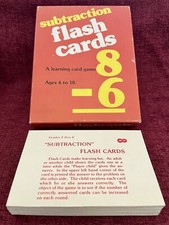 Vintage Subtraction Flash Cards - Warren Paper Products - 50 Cards