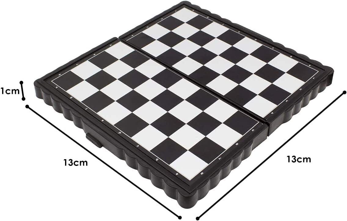 MINI POCKET MAGNETIC GAME SET CHESS, DRAUGHTS, SNAKE, CHEQUERS [666  Store]