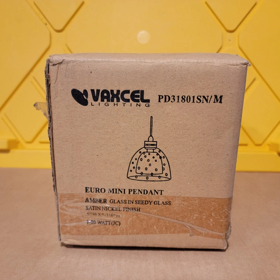 Mini Lámpara Colgante Euro Moderna Baja Tensión Vaxcel Lighting PD31801SN/M. Foto 2 de 4