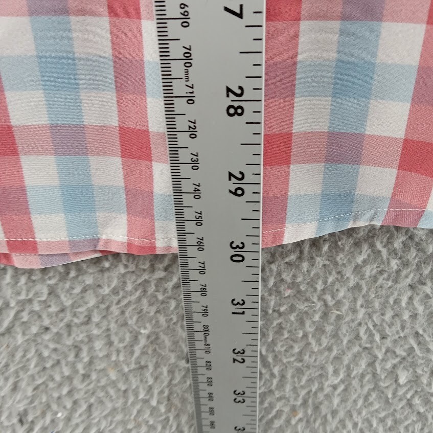 Mizzen+Main Shirt Mens XL Blue Pink Ginham Check SLeeward Performance