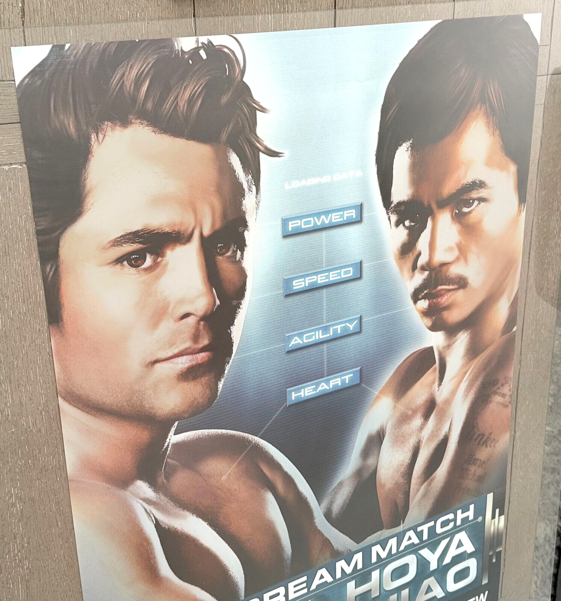 【未使用品】デラホーヤvsクォーティ　ボクシングポスター 2008 Oscar De La Hoya vs Manny Pacquiao Boxing DREAM MATCH Poster