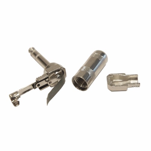(2) 6,3 mm 1/4 pulgadas estéreo ángulo recto 90 grados instrumento conector de audio enchufe de sonido - Imagen 2 de 3