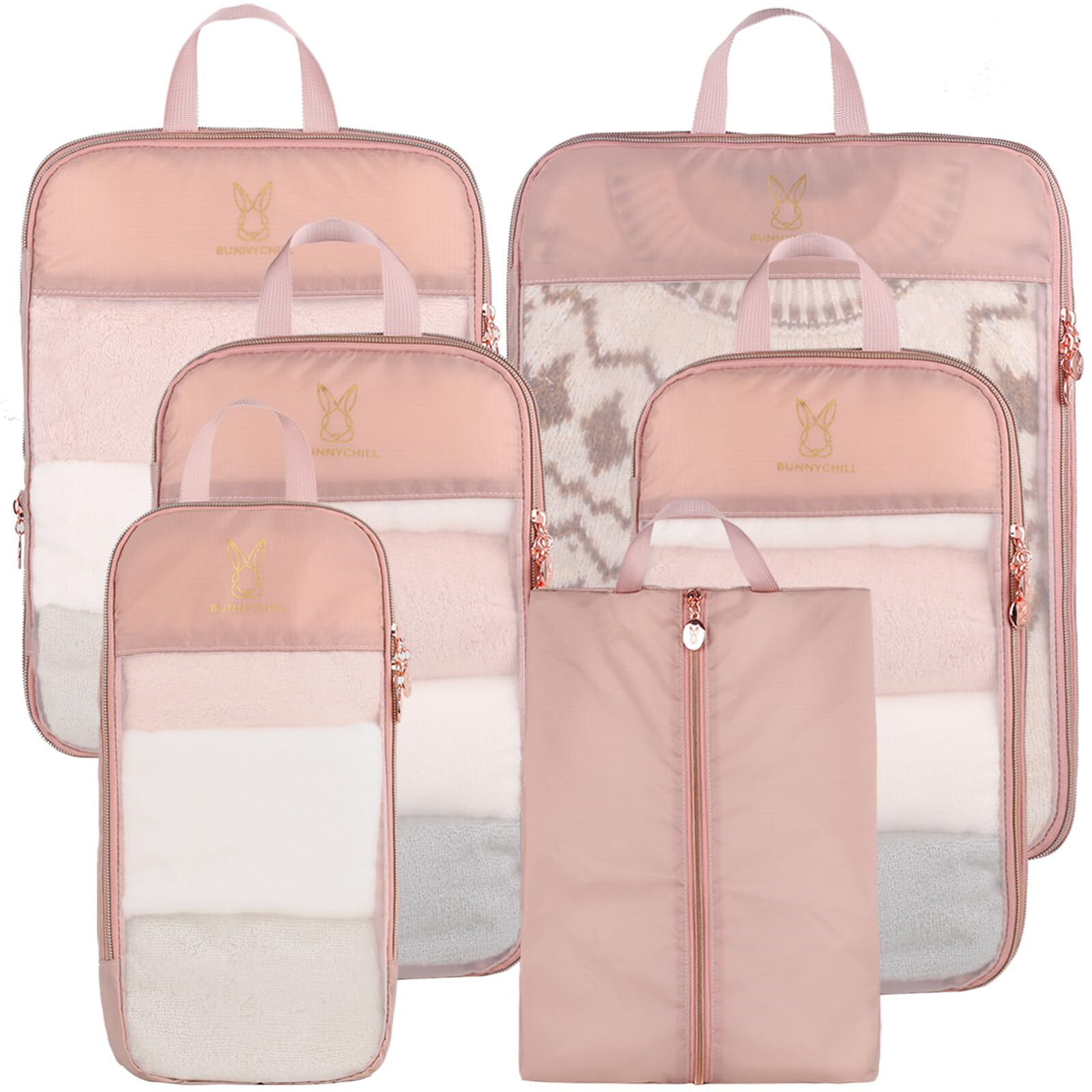 See Through Expandable Compression Packing Cubes, Mesh Travel Packing Cubes f...