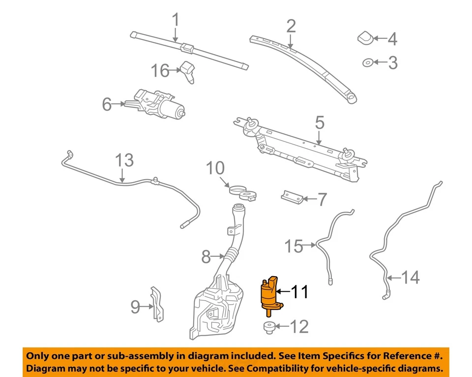 Depósito de líquido de lavadora usado se adapta a: Chevrolet Equinox 2014 grado A Foto 3 de 4
