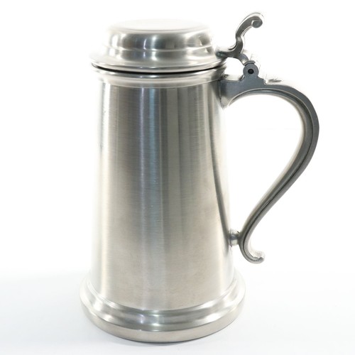Americana Zinn Vintage satiniert Bier Stein Flip Top Deckel Becher Krug 282 25 3