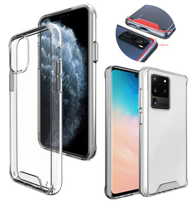 Transparent Robust Handy Hülle Hartschale iPhone Huawei Samsung Xiaomi Poco