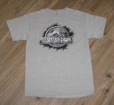 official Jurassic Park T-REX Dinosaur light grey T SHIRT adult size medium
