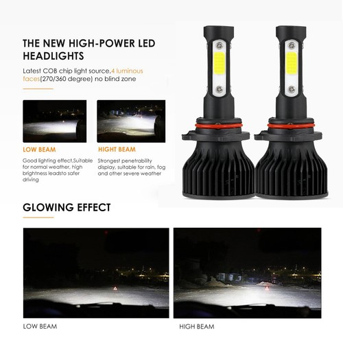4-sides Combo 9005 H11 5202 LED Headlight Bulbs Kit for Chevy Colorado 2015-2018 - Picture 4 of 12
